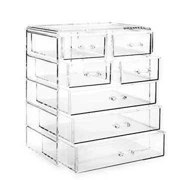 Casafield Acrylic Cosmetic Makeup Organizer with Drawers