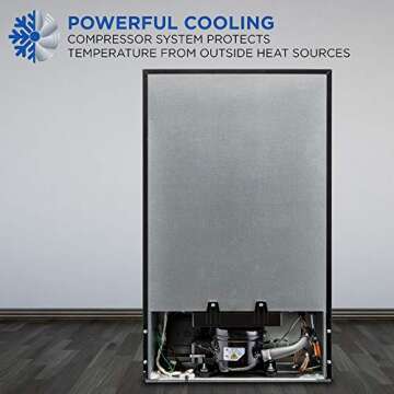 Ivation 126 Can Beverage Refrigerator - Ultra Cool Mini Drink Fridge