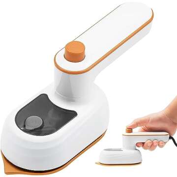 FZYLIUYU Handheld Mini Iron, Travel Steamer, 180 Rotatable, Portable, Supports Dry and Wet Ironing, Home Travel