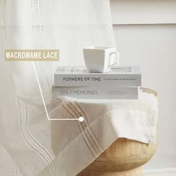 Kayne Studio Boho 2 Pages Sheer Pinch Pleated Curtains,Linen Blended 95 Inches Long Window Treatments,Light Filtering Pinch Pleat Drapes for Farmhouse Living Room 36" W x 95" L,18 Hooks,Beige