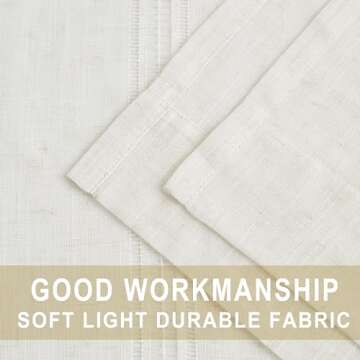 Kayne Studio Boho 2 Pages Sheer Pinch Pleated Curtains,Linen Blended 95 Inches Long Window Treatments,Light Filtering Pinch Pleat Drapes for Farmhouse Living Room 36" W x 95" L,18 Hooks,Beige