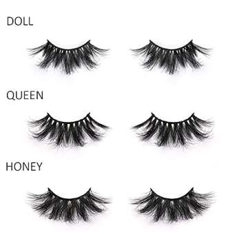 SY SHUYING 25mm Mink Lashes 3D Real Mink Eyelashes Fluffy Dramatic False Eyelashes 6D Wispy Long Thi...