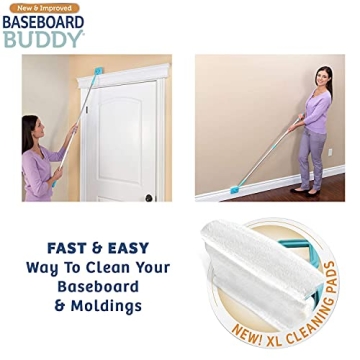 Baseboard Buddy – Baseboard & Molding Cleaning Tool! Includes 1 Baseboard Buddy and 3 Reusable Cleaning Pads, As Seen on TV
