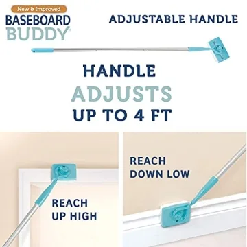 Baseboard Buddy – Baseboard & Molding Cleaning Tool! Includes 1 Baseboard Buddy and 3 Reusable Cleaning Pads, As Seen on TV