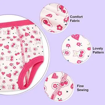 MooMoo Baby Girls  Potty Training Underwear - 6 Pack Absorbent