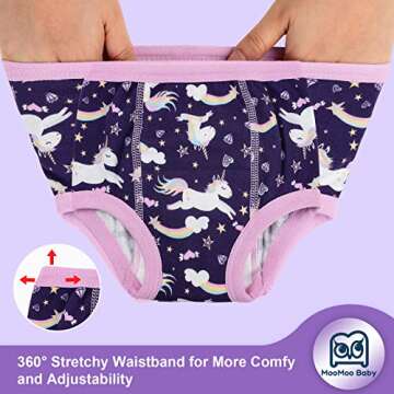 MooMoo Baby Girls  Potty Training Underwear - 6 Pack Absorbent