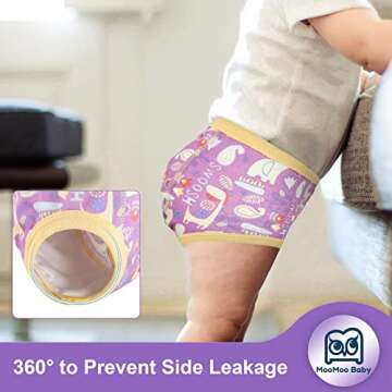 MooMoo Baby Girls  Potty Training Underwear - 6 Pack Absorbent