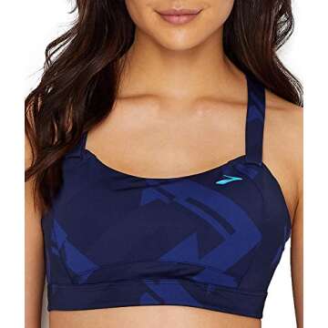 Brooks Moving Comfort Juno Racerback High Impact Sports Bra (350071) 30DD/Navy Eclipse/Navy