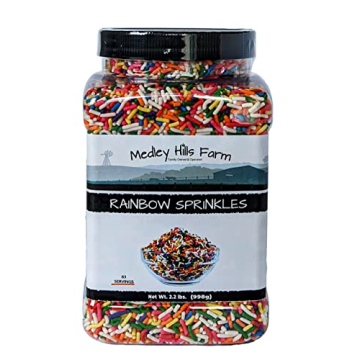 Rainbow Bulk Sprinkles in Reusable Container by Medley Hills Farm