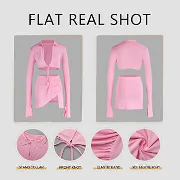 SUZONANA Women’s Clubwear Sexy Two Piece Outfits Set