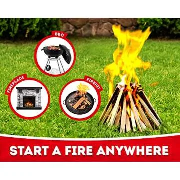 Zorestar Kindling Wood fire Starter Sticks 200-300 pc - 100% Eco-Friendly Kiln Dried Firewood Fire Starters for Fireplace, Campfire, BBQ, Wood Stoves, Camping Natural Firestarters Better Than Fatwood