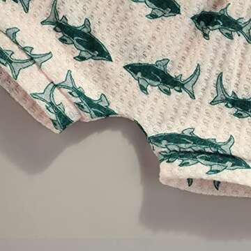 Newborn Baby Boys Summer Cute Clothes Sets 2pcs 0-18M Animal Printed Short Sleeve Pullover T Shirts Tops Shorts (Beige, 3-6 Months)