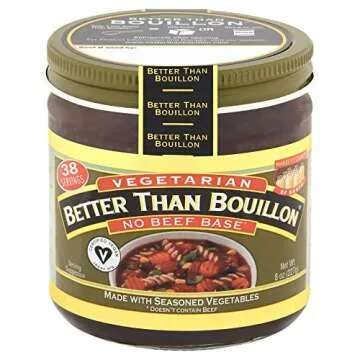 Better Than Bouillon Vegetarian No Beef Base, Made with Seasoned Vegetables, Certified Vegan, Makes 9.5 Quarts of Broth, 38 Servings 8 Ounce (Pack of 2)