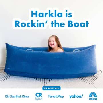 Harkla Hug Autism Sensory Chair (48 inches) - Inflatable Sensory Peapod for Children with Sensory Ne...