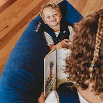 Harkla Hug Autism Sensory Chair (48 inches) - Inflatable Sensory Peapod for Children with Sensory Needs - Therapeutic Compression Sensory Toys | Kids 2 to 6 | Pea Pod, Air Pump