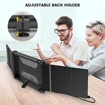 BQAA P2 Laptop Screen Extender Monitor Triple Portable Monitor for Laptop 12 Inch Laptop Monitor Extender Type-C/HDMI for Windows,Mac 13-16'' Laptop