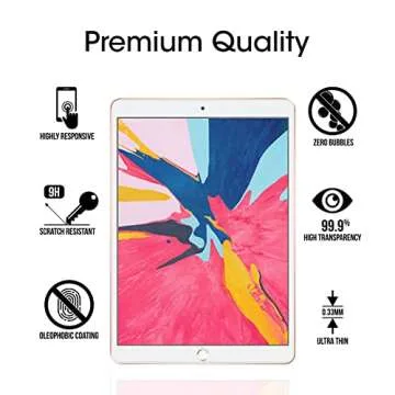 amFilm Tempered Glass Screen Protector for iPad Air 3 & Pro 10.5"