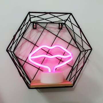 Charming Pink Lip Neon Sign for Kids and Decor