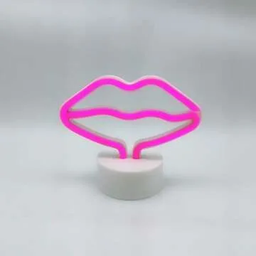 Charming Pink Lip Neon Sign for Kids and Decor