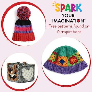 Red Heart Super Saver Yarn Stitchers Kit, 12 Balls, 1 Tote Bag, 1 Knitting Needle, 1 Crochet Hook, 1 Measuring Tape, 1 Knit Counter