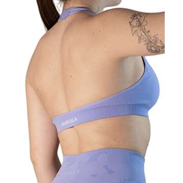 AUROLA Moon Halter Backless Sports Bra for Women