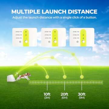 ALL FOR PAWS Automatic Dog Ball Launcher, Interactive Ball Thrower Dog Toys Includes 3pcs Tennis Bal...