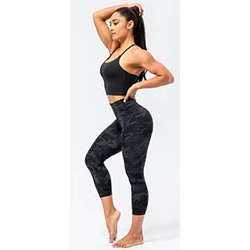 Lavento Women's Longline Sports Bras Y-Back Yoga Crop Tank Top with Built in Bra (Black, 8)