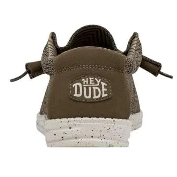 Hey Dude Men's Wally Sox Brown Men's 12 & Women's 14 | Men's Loafers | Men's Slip On Shoes | Comfortable & Light-Weight