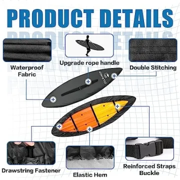 VINPATIO Waterproof Kayak Cover for Outdoor Use