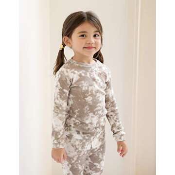 VAENAIT BABY Kids Boys 100% Cotton Sleepwear Pajamas 2pcs Set Prism Beige M