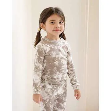 VAENAIT BABY Kids Boys 100% Cotton Sleepwear Pajamas 2pcs Set Prism Beige M