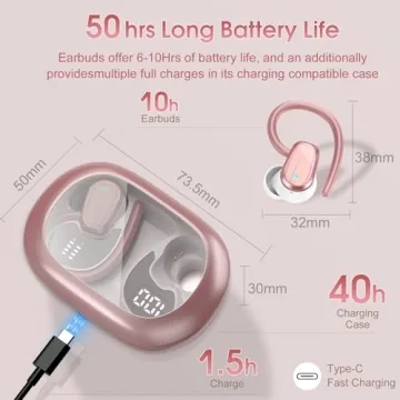 Waterproof OYIB Bluetooth 5.4 Earbuds for Sports