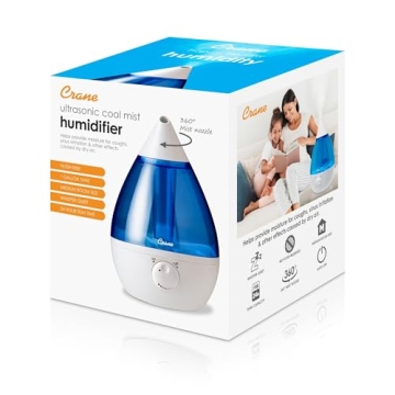 Crane Ultrasonic Cool Mist Humidifier for Home or Office