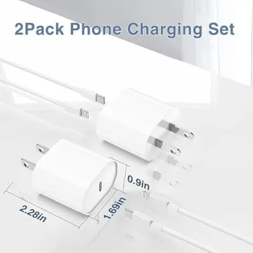 Essri Fast Charging iPhone Charger 20W with USB C Cables