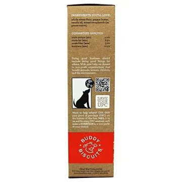 Buddy Biscuits 16 oz Box of Grain-Free Crunchy Dog Treats Made with Natural Peanut Butter