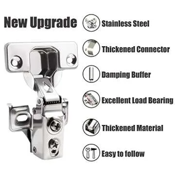 BESTEEL 24 Pack 1/2 inch Overlay Soft Close Cabinet Door Hinges for Kitchen Cabinet Hinges Hidden Hinge Stainless Steel Concealed Kitchen Cabinet Hinge Self Closing with Hinge Drilling Tool and Manual