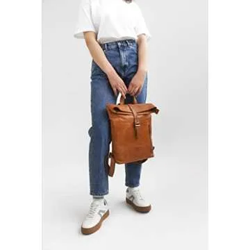 Stylish Vintage Leather Backpack Seattle for Women