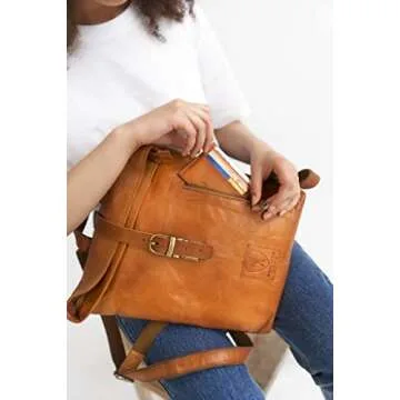 Stylish Vintage Leather Backpack Seattle for Women