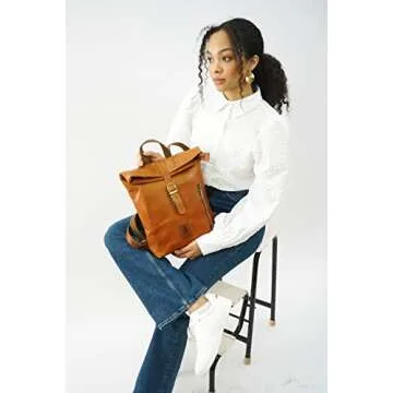 Stylish Vintage Leather Backpack Seattle for Women