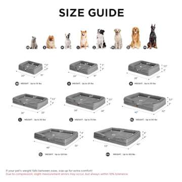 Bedsure Orthopedic Dog Bed for Extra Large Dogs - XL Washable Dog Sofa Beds Large, Supportive Foam Pet Couch Bed with Removable Washable Cover, Waterproof Lining and Nonskid Bottom, Grey