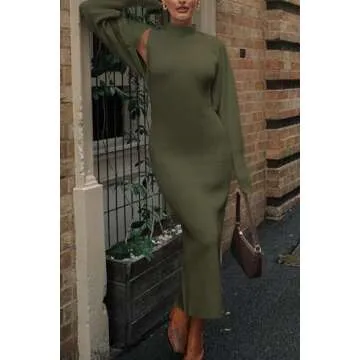 PRETTYGARDEN Stylish Maxi Sweater Dress with Cardigan