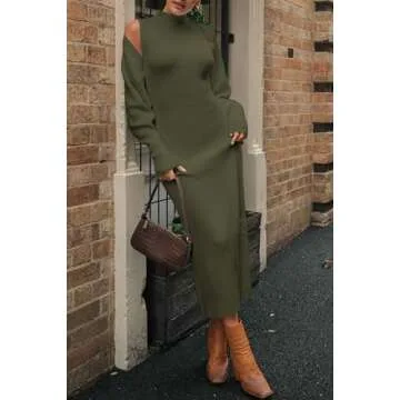 PRETTYGARDEN Stylish Maxi Sweater Dress with Cardigan