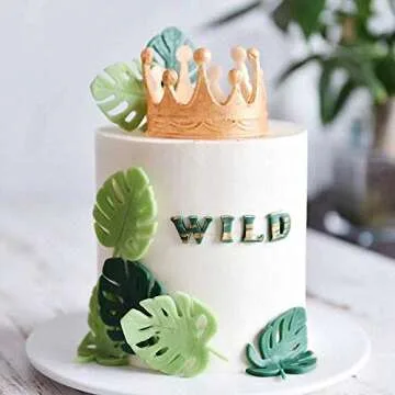 Set of 2 Princess Crown Silicone Fondant Molds 3D Crown Gumpaste Candy Mold Sugarcraft Baking Tool for Birthday Party Cake Topper Decorating