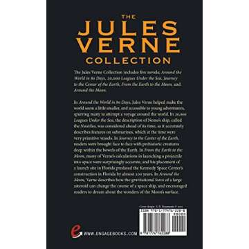 The Jules Verne Collection (5 Books in 1) Around the World in 80 Days, 20,000 Leagues Under the Sea,...