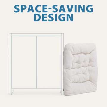 OAKHAM Comfy Chair for Adults, Soft Faux Fur Folding Lounge for Bedroom Living Room Dorm Rooms Flexible Reading Chair for Teens Kids, X-Large Foldable (Faux Fur-White)