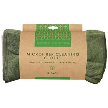 Bamboo Naturals Microfiber Cleaning Cloths - Eco-Friendly 10 Pack
