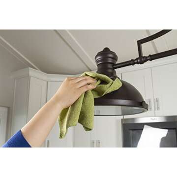 Bamboo Naturals Microfiber Cleaning Cloths - Eco-Friendly 10 Pack