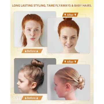 Samnyte Hair Wax Stick & 4-in-1 Hair Styling Cream Set, Smooth Hair, Tame Frizz Completely, Add Shin...