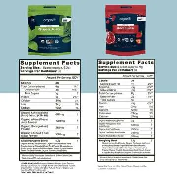 Organifi Green Juice and Red Juice Bundle - 30 Day Supply - Delicious, Refreshing Organic Superfood ...