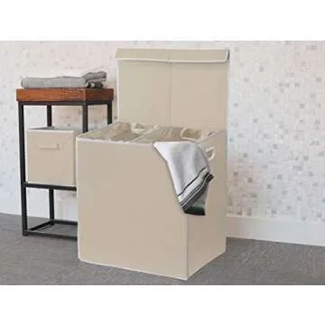 Simple Houseware Double Laundry Hamper with Lid